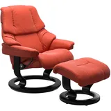 Stressless Stressless® »Reno«, (Set, Relaxsessel mit Hocker), mit Hocker, mit Classic Base, Größe S, M & L, Gestell Schwarz