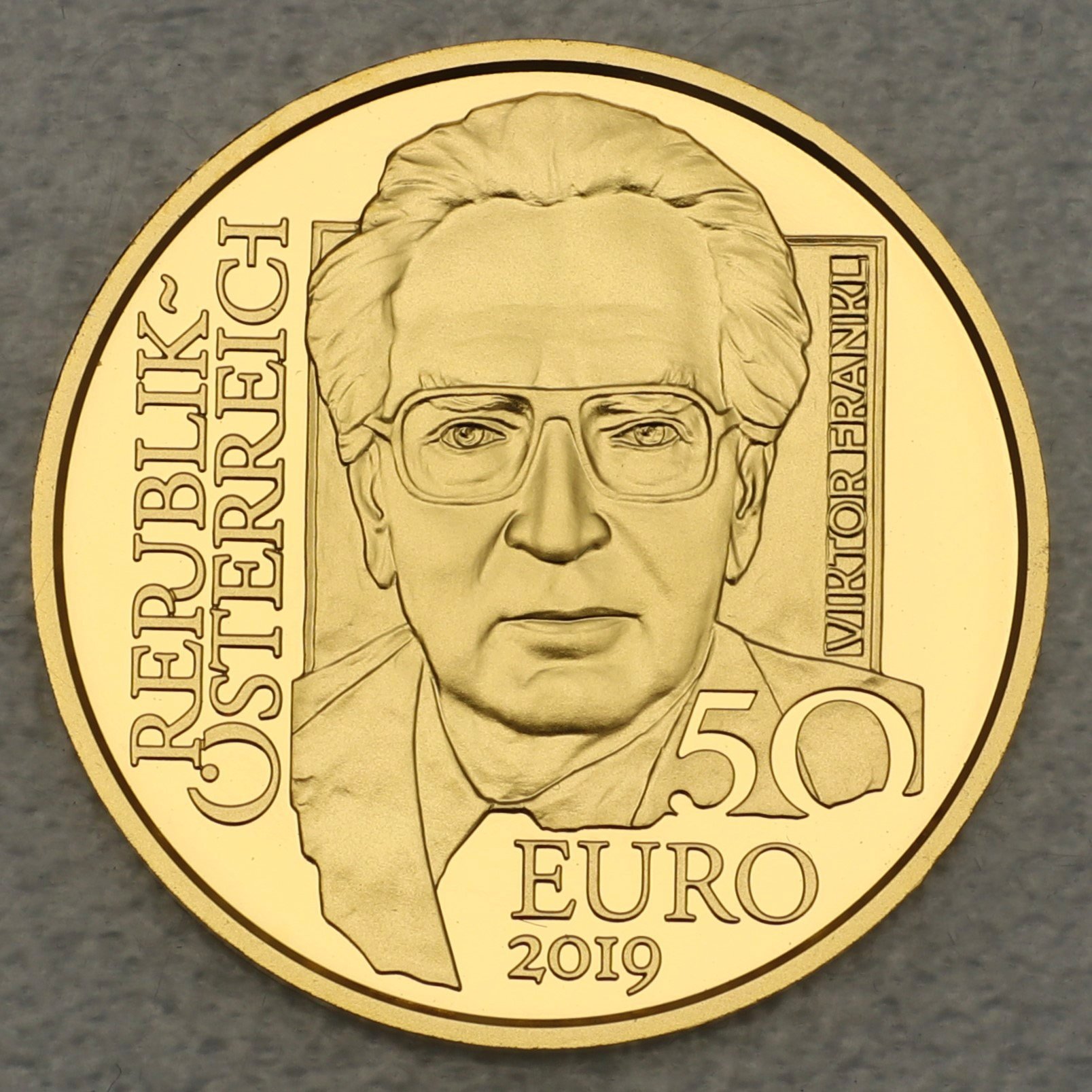 Goldmünze 50 Euro Viktor Frankl 2019 Wiener Schulen der Psychotherapie (Österreich)