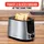 Alpina Toaster 2 Scheiben - Toaster mit Brötchenaufsatz - 7 Stufen Küchengeräte - Sandwichtoaster - Toaster Klein - Silber Edelstahl silber