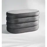 Blumtal Sitzbank Samt Grau 76 x 42 x 42,5 cm