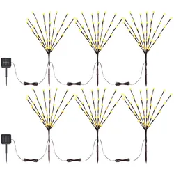 Solarlampen für Außen Gartendeko Solarleuchte Solar Lampe Outdoor, braun Erdspitze mit Kabel, 1x LED, Garten, 2er Set