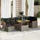 vidaXL Garten-Lounge-Set 8-tlg. grau