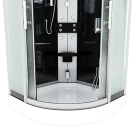 AcquaVapore Duschkabine Dusche D46-03M1 Komplettdusche Fertigdusche 80x80 cm - Schwarz