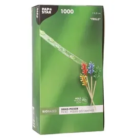 Papstar Deko-Picker 6,8 cm 10000 St. Farbig sortiert