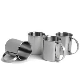 Echtwerk Küchenbecher 1,0 l Silber 4 St.