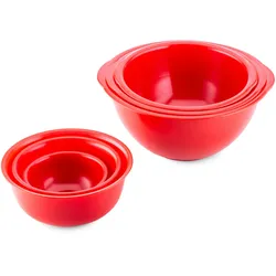 thermohauser Kunststoff-Schüssel 4,5 L - Vielseitige PP Schüssel mit Griff, rot, kurzfristig mikrowellengeeignet