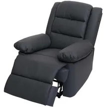MCW Relaxsessel G15 Kunstleder 87 x 101 x 150 cm Grau mit verstellbarer Rückenlehne und Liegefunktion