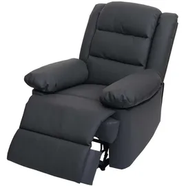 MCW Relaxsessel G15 Kunstleder 87 x 101 x 150 cm Grau mit verstellbarer Rückenlehne und Liegefunktion