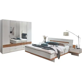 WIMEX Komplettschlafzimmer "Gibraltar", weiß (weiß, absetzung artisan eiche nachbildung), B/H: 180cm x 200cm, Holzwerkstoff, Schlafzimmermöbel-Sets