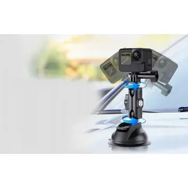 TELESIN Universal Suction Cup Holder with Phone Holder and Action Camera Mount TE-SUC-012