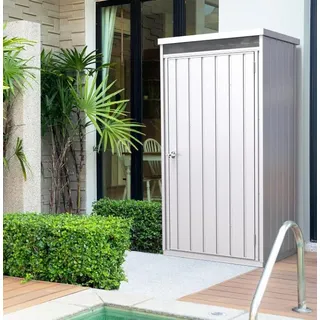 Duramax Hochschrank Palladium 98,1 x 77 x 196 cm Grau/Silber