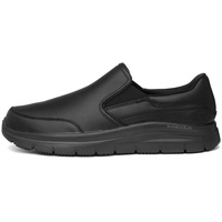 SKECHERS Herren Flex Advantage Sr Bronwood Slip On Sneaker, Black Leather, 43 EU