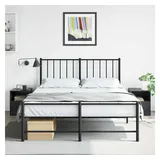 vidaXL Nachttische 2 Stk. Schwarz 34,5x39x44 cm Stahl