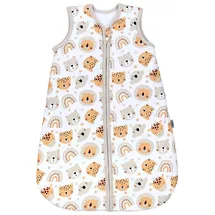 TupTam Baby Schlafsack 2.5 TOG – Warmer Winter Schlafsack Baby, OEKO-TEX, Ärmellos, Wattiert" Gr. 80, bunt (tiere, regenbogen), Schlafsäcke, L: 86cm, Obermaterial: 100% Baumwolle, Farbe: Tiere/Regenbogen, Größe: 80-86 - 80-86