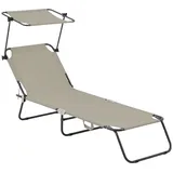 Habitat et Jardin Klappbare Sonnenliege 55 x 0 x 73 cm Braun