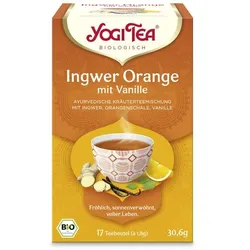 YOGI TEA, Ingwer Orange mit Vanille, Bio Kräutertee 17X1.8 g