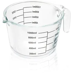 GEFU Messbecher DIMENSO 1,0 Liter aus Borosilikatglas