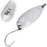Paladin Trout Spoon 2,9cm 1,9g - Blinker zum Spinnangeln auf Forellen & Barsche, Forellenangeln im Bach, Forellenblinker, Spinner, Farbe:weiß-Glitter/weiß-Glitter