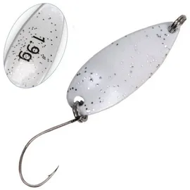 Paladin Trout Spoon 2,9cm 1,9g - Blinker zum Spinnangeln auf Forellen & Barsche, Forellenangeln im Bach, Forellenblinker, Spinner, Farbe:weiß-Glitter/weiß-Glitter