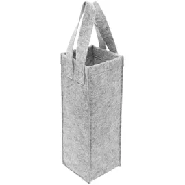 Preiswert & Gut 10x Weintasche Filz mit Henkel - Filztasche für Weinflaschen 29,5 x 10,5 x 10,5 cm – Flaschentasche Filz 2 Henkeln als Geschenktüten für Weingeschenk für Weihnachten oder Hochzeit
