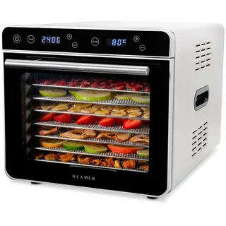 Klamer Premium Dörrautomat XL 700W, 24h-Timer und 35-80°C Temperaturregler, 8...