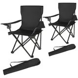 Tectake tectake® 2er Set Campingstuhl, faltbar, geringes Gewicht, 80 x 48 x 84,5 cm