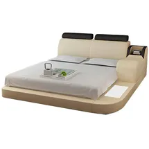JV Möbel Design Bett 160 x 200 cm Beige