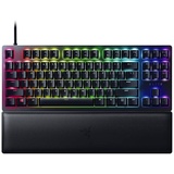 Razer Huntsman V2 Tenkeyless (Purple Switch) - Optische Gaming-Tastatur ohne Ziffernblock (Handballenauflage, HyperPolling, Doubleshot PBT-Tastenkappen) QWERTY| US-Layout, Schwarz