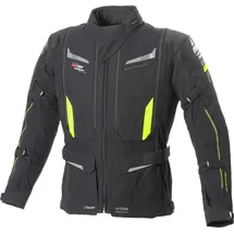 BÜSE Agadir Textiljacke wasserdicht Schwarz/Neon-Gelb/Grau - 48