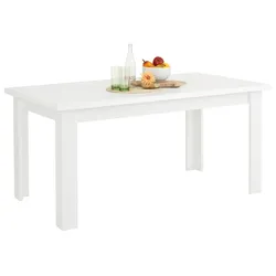 Esstisch HOME AFFAIRE "Ixo", weiß, B:160cm H:74,6cm T:90cm, Tische, Mit 2 dekorativ geschwungenen Oberplatten.. Hochwertige Verarbeitung