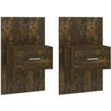 vidaXL Hängenachtschrank 2 Stk. 3410 x 32,5 x 1820 cm Braun