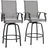 avestar drehbare Garten-Barhocker 2er Set 360° Grau