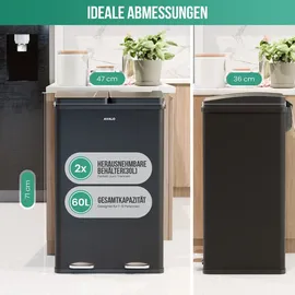 Avalo Mülleimer 60 l Schwarz