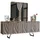 JV Möbel Sideboard 49 x 88 x 218 cm Braun mit Spiegel