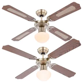 ETC Shop Deckenventilator 106,6 cm Deckenventilator Weiß