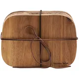 NICOLAS VAHÉ Frühstücksbretter Schneidebrett-Set Holz 4-tlg. 13 x 18,5 cm Braun