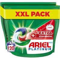 Ariel All-in-1 PODS Waschflüssigkeit Waschmittel Tabletten/Kapseln 120 Waschgänge (60 x 2) Extra Fleckenentfernung für zusätzliche Hygiene