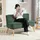 Homcom 2 Sitzer Couch mit Kordoptik, Holzbeine für Wohnzimmer, - Grün