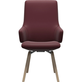 Polsterstuhl STRESSLESS "Laurel", rot (bordeaux batick, walnuss), B:58cm H:105cm T:60cm, Leder BATICK: BATICK ist ein leicht korrigiertes, durchgefärbtes und genarbtes Möbelleder, bei dem die meisten Unebenheiten und Spuren in der Regel entfernt wurden., Stühle, Polsterstuhl, High Back mit Armlehne, Größe L, schräggestellte Beine in Walnuss