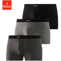 bruno banani Boxer in bedruckt, schwarz, grau-meliert | Gr.: XL