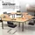bümö Trapez-Tisch, Multifunktionstisch 160 x 69 cm in Weiß/Schwarz - Besprechungstisch, Konferenztisch, Meetingtisch, Mehrzwecktisch, Pausentisch für