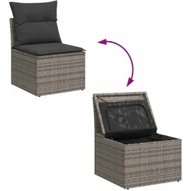 vidaXL Garten-Lounge-Set 8-tlg. grau
