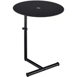 Beistelltisch höhenverstellbar Couchtisch rund Metall schwarz