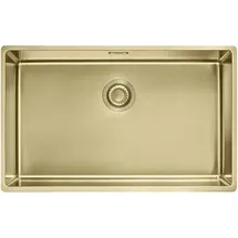 Franke Mythos Masterpiece BXM 210/110-68 rechts Unterbauspüle Gold 1000 x 500 mm Druckknopfventil