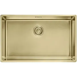 Franke Mythos Masterpiece BXM 210/110-68 rechts Unterbauspüle Gold 1000 x 500 mm Druckknopfventil