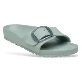 Birkenstock für Damen. 1031422 Sandalen Madrid Big Buckle EVA (Schmale Passform) türkis (36), Kunststoff, Wohnung, Schnalle, Lässig, Grün
