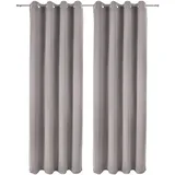 Beautissu Amelie Nora Blackout 140x245 cm Grau