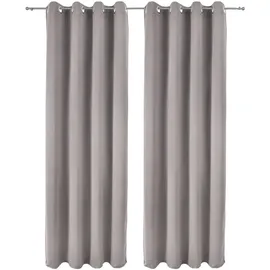 Beautissu Amelie Nora Blackout 140x245 cm Grau