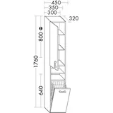 Burgbad Hochschr.Sys30 PG4 Sana 1760x350x320 Perlgrau Hochglanz, HS3542RF6563 HS3542RF6563