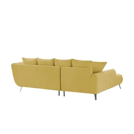 bobb Eckcouch Flachgewebe 3-Sitzer Beige